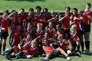 Westfields SHS celebrate winning their 2nd MICHAEL BUETTNER SHIELD (Photo : ourfootymedia)
