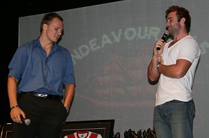daniel Byrne interviews Justin Poore (Photo : ourfootymedia)
