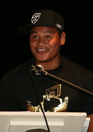 Joey Leilua - happy he is being good