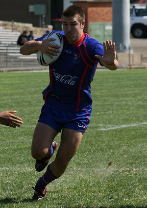 Roosters v Knights, rnd 2 SG Ball action (Photo's : ourfootymedia)