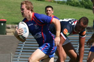 Roosters v Knights, rnd 2 SG Ball action (Photo's : ourfootymedia)