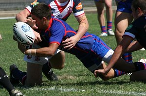 Roosters v Knights, rnd 2 SG Ball action (Photo's : ourfootymedia)