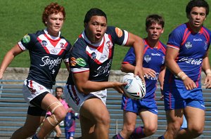 Roosters v Knights, rnd 2 SG Ball action (Photo's : ourfootymedia)