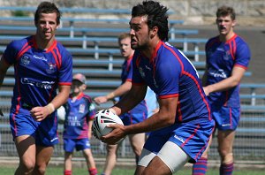 Roosters v Knights, rnd 2 SG Ball action (Photo's : ourfootymedia)