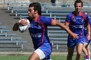 Roosters v Knights, rnd 2 SG Ball action (Photo's : ourfootymedia)