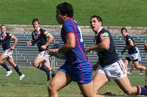 Roosters v Knights, rnd 2 SG Ball action (Photo's : ourfootymedia)