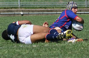 Roosters v Knights, rnd 2 SG Ball action (Photo's : ourfootymedia)