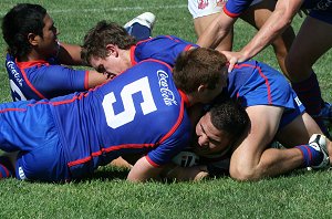 Roosters v Knights, rnd 2 SG Ball action (Photo's : ourfootymedia)