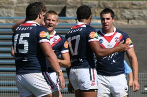 Roosters v Knights, rnd 2 SG Ball action (Photo's : ourfootymedia)