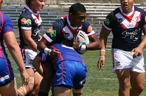 Rooster v Knights, rnd 2 SG Ball action (Photo's : ourfootymedia)