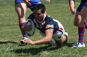 Rooster v Knights, rnd 2 SG Ball action (Photo's : ourfootymedia)