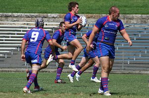Roosters v Knights, rnd 2 SG Ball action (Photo's : ourfootymedia)