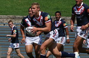 Roosters v Knights, rnd 2 SG Ball action (Photo's : ourfootymedia)