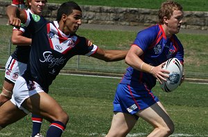 Roosters v Knights, rnd 2 SG Ball action (Photo's : ourfootymedia)