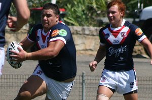 Roosters v Knights, rnd 2 SG Ball action (Photo's : ourfootymedia)