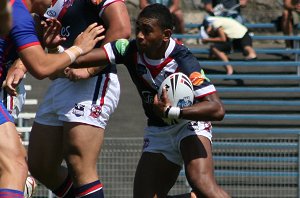 Roosters v Knights, rnd 2 SG Ball action (Photo's : ourfootymedia)