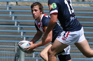 Roosters v Knights, rnd 2 SG Ball action (Photo's : ourfootymedia)