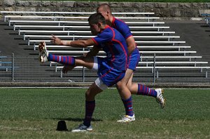 Roosters v Knights, rnd 2 SG Ball action (Photo's : ourfootymedia)