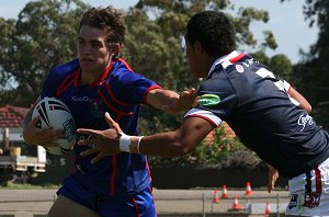 Roosters v Knights, rnd 2 SG Ball action (Photo's : ourfootymedia)