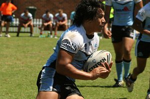 DJ Purcell - Cronulla SHARKS v WA reds SG Ball action (Photo's : ourfootymedia)