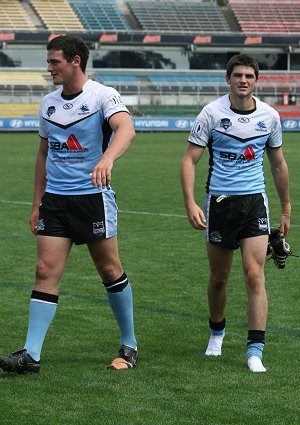 Rodney Coates & Brendan Sexty - Melbourne Storm v Cronulla SHARKS rnd 4 SG Ball action (Photo's : ourfootymedia)