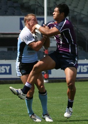 Melbourne Storm v Cronulla SHARKS rnd 4 SG Ball action (Photo's : ourfootymedia)