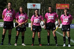 Kasey Badger (c) & the Semi Final Ref's (Photo : OurFootyMedia) 