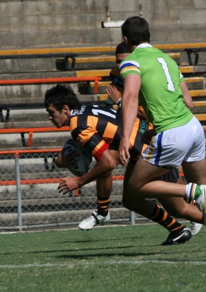 Balmain TIGERS v Canberra RAIDERS Rnd2 SG Ball Action (Photo's : OurFootyMedia) 