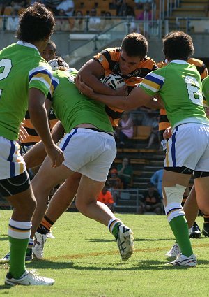 Balmain TIGERS v Canberra RAIDERS Rnd2 SG Ball Action (Photo's : OurFootyMedia) 