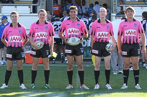 Daniel Luttringer, Josh Burton, James Vella, Tyson Flynn & Aaron Moller Harold Matthews Cup Rnd 12 - PRELIMINARY Final Refs (Photo : OurFootyMedia) 