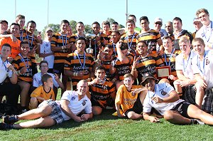Balmain TIGERS celebrate winning the 2013 SG Ball Cup (Photo : Steve Monty / OurFootyTeam.com)