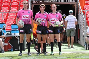 Faye Breslin, Josh McGowan & Rickii Monk Rnd 8 SG Ball Cup Ref's (Photo : OurFootyMedia) 