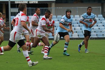 Cronulla SHARKS v St. George DRAGONS Mattys Cup Rnd 1 @ Shark Park ACTION (Photo : steve monty / OurFootyMedia) 