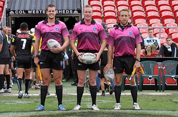 Ryan Thomas,Taylor Deland-Cleveland and & Stephen Bourke - SG Ball Cup Rnd 9 Referee's (Photo : steve monty / OurFootyMedia) 