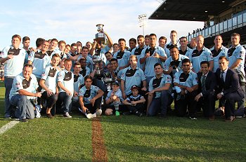 Cronulla Sutherland SHARKS u18s & u16s National Club Champions presented to the Home Crowd (Photo : steve monty / OurFootyTeam.com)