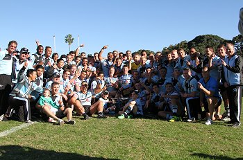 Cronulla Sharks Harold Matthews & SG Ball Cup Grand Final winning teams (Photo : steve monty / OurFootyTeam.com) 