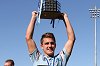 Lachy Smith hold up the 2015 Harold Matthews Cup