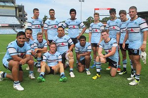 Cronulla Sharks SG Ball team after their 16 all draw with the Bulldogs in Rnd 3 (Photo : steve monty / OurFootyTeam.com)