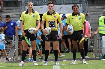 Stephen Bourke, Damian Brady (QRL) & Joel Mani - SG Ball Cup Referee's - Rnd 3 Cronulla Sharks v Canterbury Bulldogs (Photo : steve montgomery / OurFootyTeam.com)