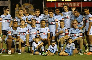 Cronulla Sutherland Sharks Harold Matthews Cup team after their fine win over the Steelers in Rnd 7 (Photo : steve montgomery / OurFootyTeam.com) 
