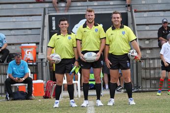 Cameron Paddy, Tim Hannon & Nathan Loveday SG Ball Cup Rnd 9 Referee's - South Sydney RABBITOH'S v Cronulla SHARKS (Photo : steve montgomery / OurFootyTeam.com)