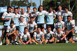 Cronulla Sharks Harold Matthews Cup (u16s) after the trial v Knights (Photo : steve monty / OurFootyTeam.com) 