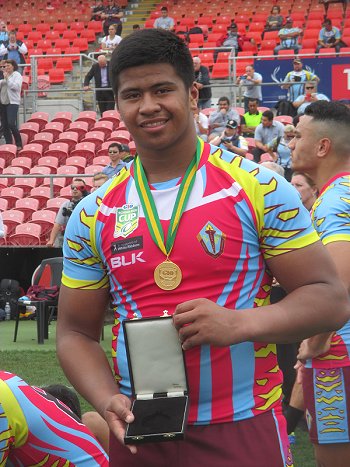 Payne Hass - the 2016 Peter Stirling Medalist Keebra Park SHS - 2016 gio Schoolboy Cup Grand Final (Photo : steve montgomery / OurFootyTeam.com)