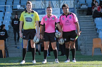 Mitch James, Nathan Loveday & Anthony Harb - gio Schoolboy Cup Referee's @ Shark Park (Photo : steve montgomery / OurFootyTeam.com) 