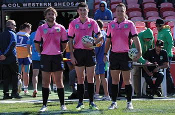 Aaron Moller, Greatbach & Nathan Loveday - gio Schoolboy Cup Referee's @ Penrith Stadium (Photo : steve montgomery / OurFootyTeam.com) 