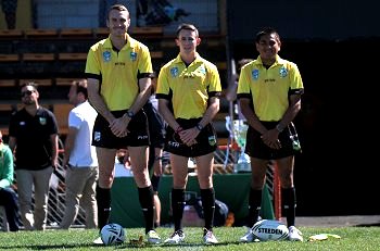 Tom Stindl, Jack Egbert (QLD) & Joel Mani- Referee's - National gio Schoolboy Cup Championship Final (Photo : steve montgomery / OurFootyTeam.com) 