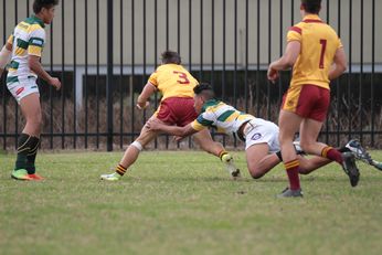 Scott Brooks dives in for a try - Endeavour SHS v The Hills SHS - gio Schoolboy Cup Action (Photo : steve montgomery / OurFootyTeam.com) 