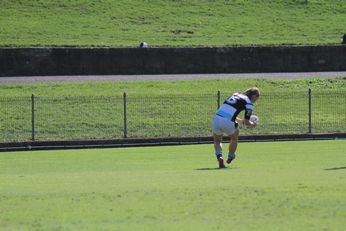 1st ever Tarsha Gale Cup try scored by Cronulla Skipper Taylor Preston after only 29 seconds (Photo : steve montgomery / OurFootyTeam.com)