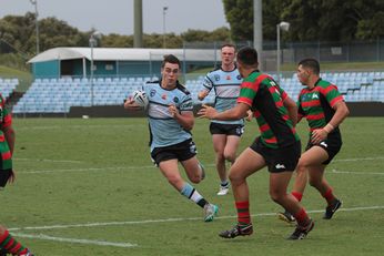 Tom Caughlan run to the line in SG Ball Cup rnd 3 v Souths clash at Shark Park (Photo's : Steve Montgomery)