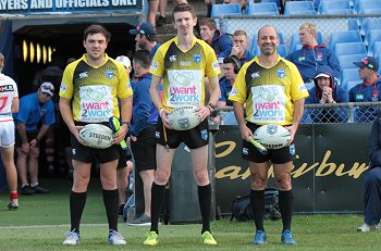 Ben McMurray, Cameron Turner & Jimmy Oliveria - Referee's - NSWRL Jersey Flegg Cup Rnd 11New Zealand Warriors v St. George Illawarra Dragons (Photo : steve montgomery / OurFootyTeam.com)